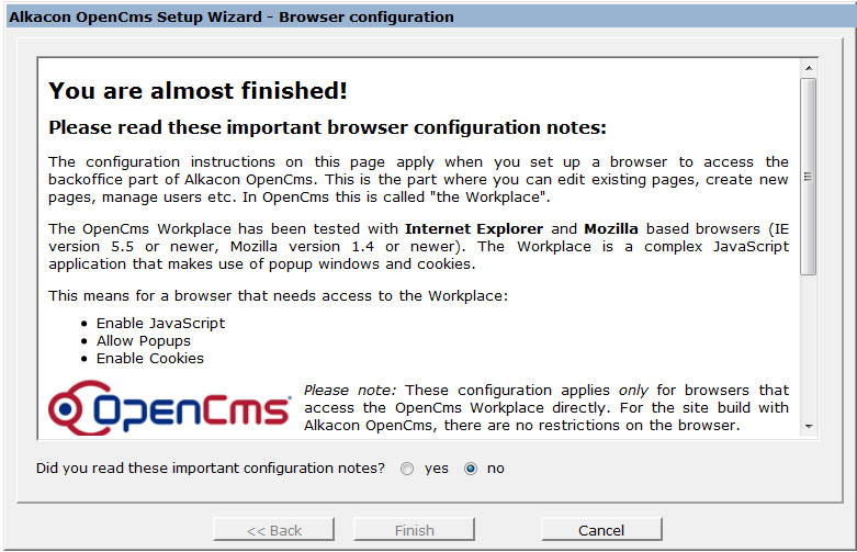 OpenCms 7.5 sobre Tomcat I-Instalación – Área de Servicios Web